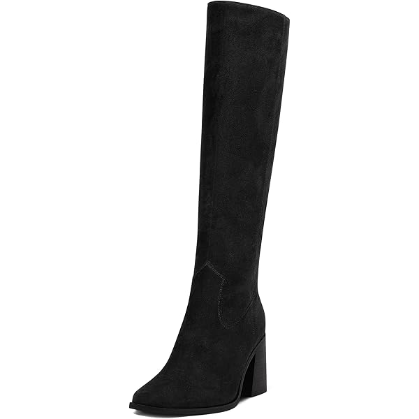 Amazon.com | VOZTOLLS Knee High Boots for Women Square Toe