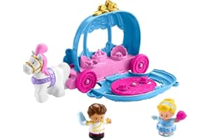 Fisher-Price Little People Toddler Toy Disney Princess Cinderella’s Dancing Carriage Playset with Figures for Pretend Play Ages 18+ Months​