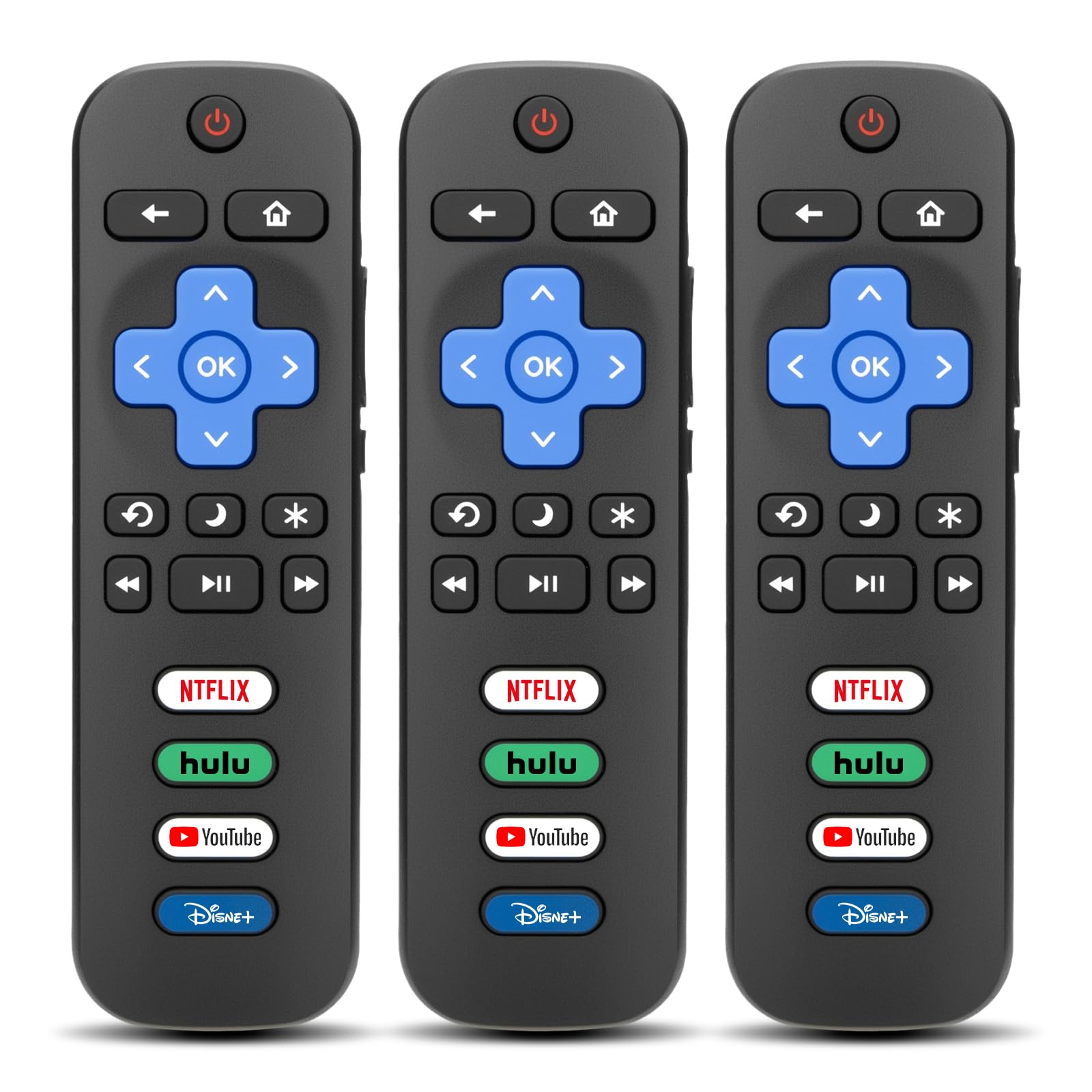 Photo 1 of (Pack of 3) Replacement Remote Control for Roku TV, Compatible with TCL/Onn/Hisense Roku TV