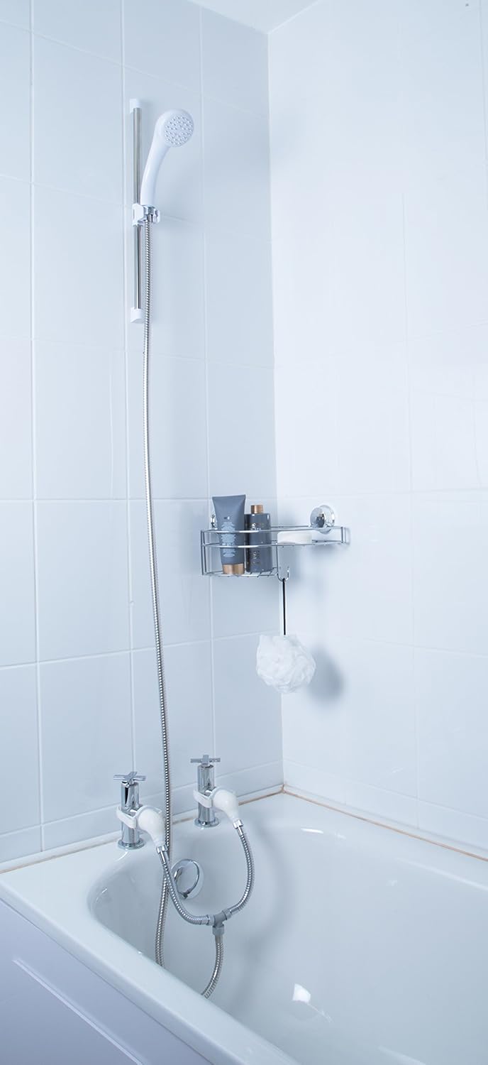 Croydex Removeable Push Fit Secura Spray With Universal Tap Connectors And Retaining Straps