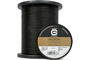 CORTLAND Micron Durable Tight Round Braid Smooth Low-Friction Finish Stretch-Resistant Virtually Tangle-Free Fly Line Backing for Freshwater & Saltwater