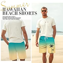 Men's Swim Trunks Hawaiian Bathing Mesh Lining Suit