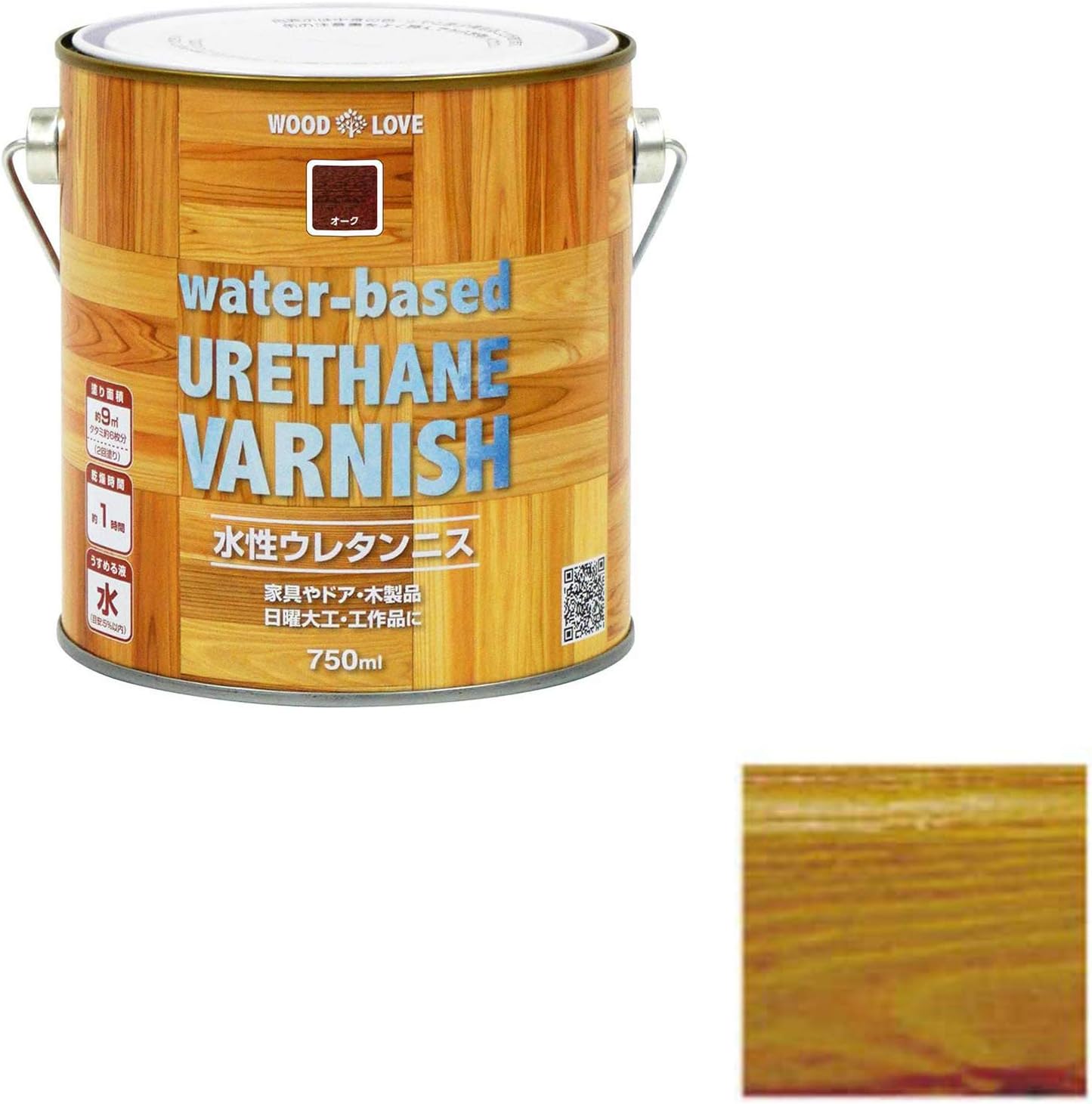 Amazon ニッペ Wood Love 水性ウレタンニス オーク 750ml ニス