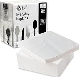 Farla Medical Select White Paper Napkins 100 2-Ply Disposable Serviettes