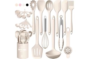 Silicone Kitchen Cooking Utensils Set, Umite Chef 22Pcs Heat Resistant Kitchen Utensils, Spatula, Spoon, Whisk, Dishwasher Sa