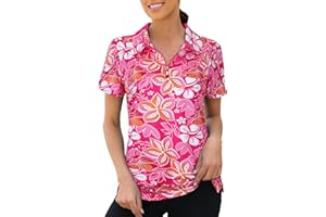 Viracy Womens Golf Polo Shirts 1/4 Zip Up Overlap Short Sleeve Quick Dry Workout Tops