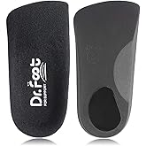 Dr. Foot's 3/4 Length Orthotic Inserts, Self-Adhesive Half Shoe Insoles for Flat Feet, Plantar Fasciitis, Fallen Arches, Over-Pronation, Heel Spurs (Medium)