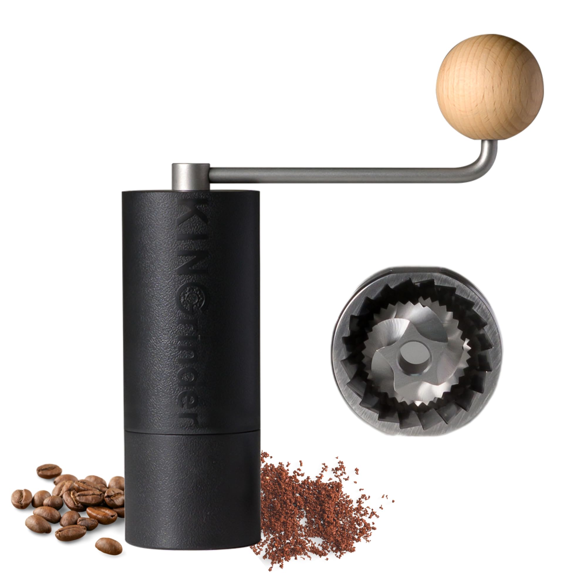 【Famous KOL Recommended】 KINGrinder P0 Lightweight Manual Coffee Grinder for Moka Pot, French Press, Drip with Assembly Consistency Stainless Steel Conical Burr Mill, 20g Capacity