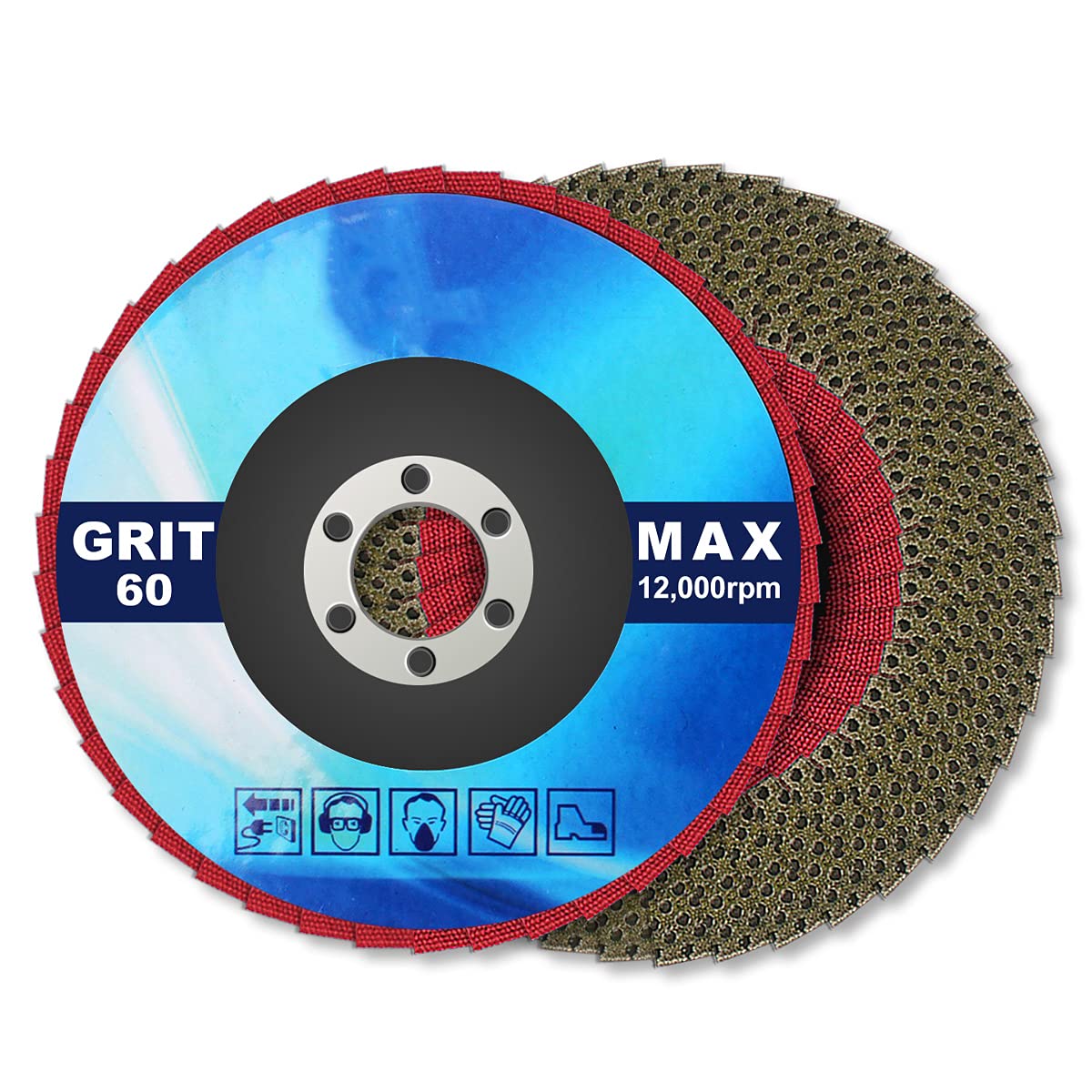 Brand 4" Diamond Flap Disc, 60 Grit - For Sander Tile, Stone, Marble, Concrete, Granite, Ceramics, Glass 1Pcs