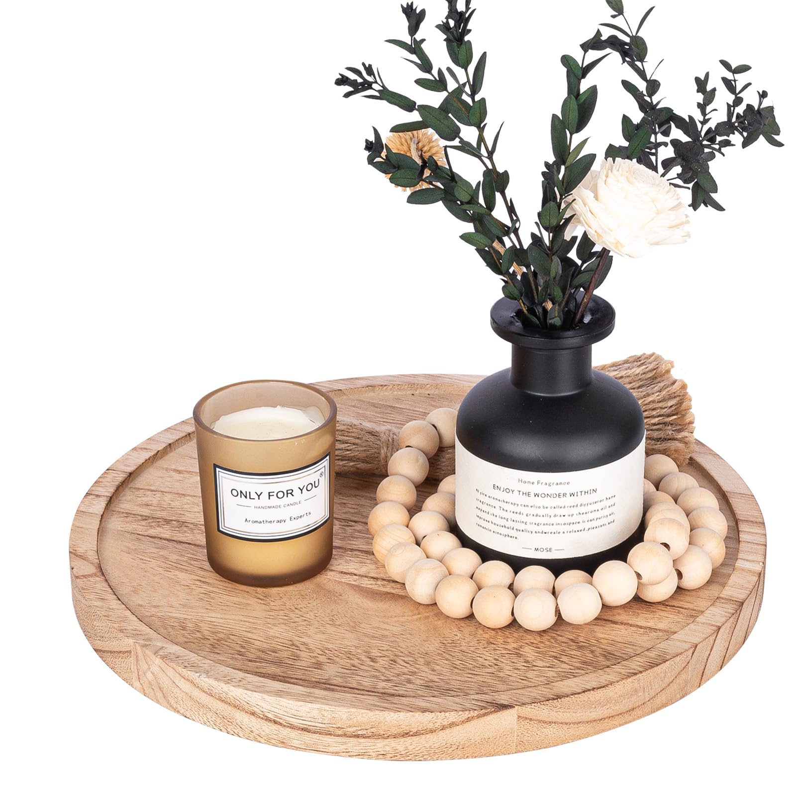 Wood Lazy Susan Organizer Kitchen Turntable for