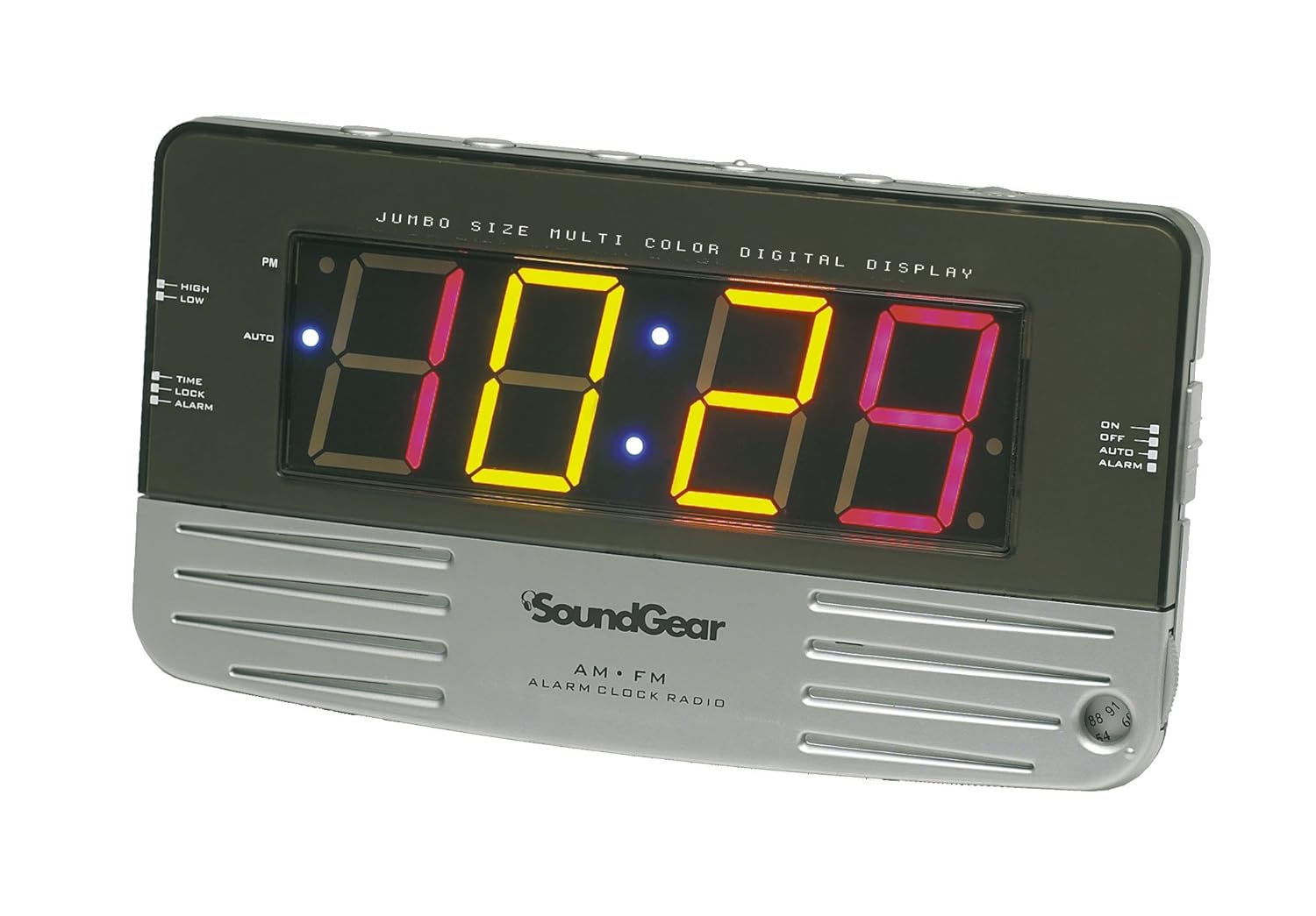 KNG's SGCCR Sound Gear MultiColored Digital Alarm Clock