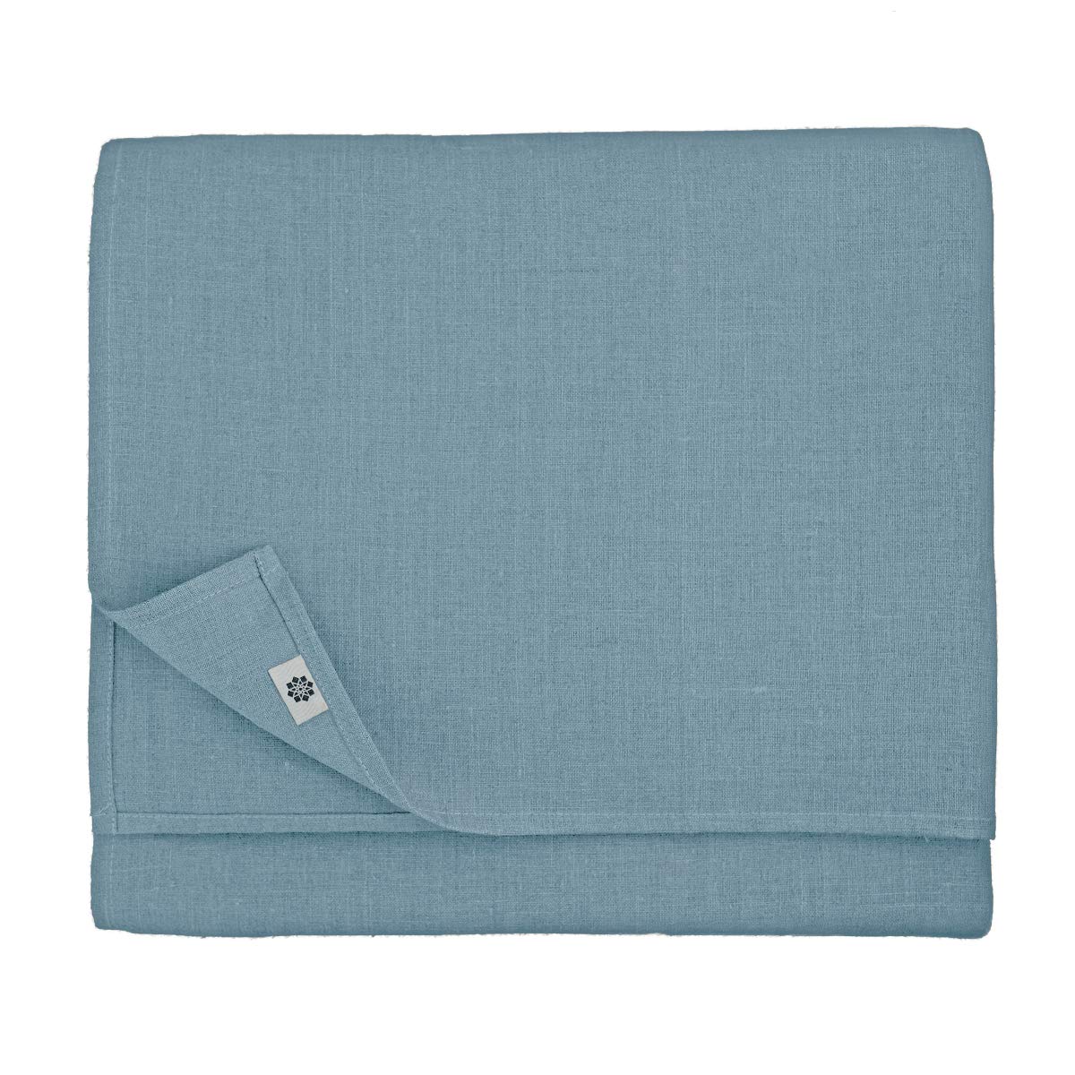 Linen & Cotton Tablecloth CAERULA, 100% Linen - 147 x 250cm (58.8'' x 100''), Blue