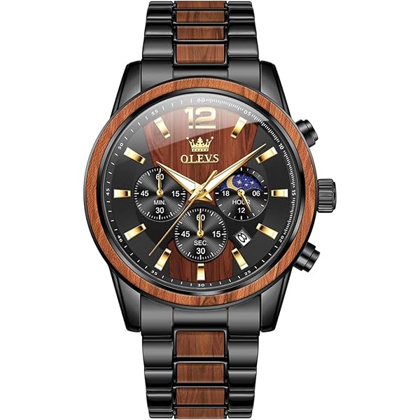 Amazon.com: VICVS Men's Wooden Watch, 100% Natural Wood Watch