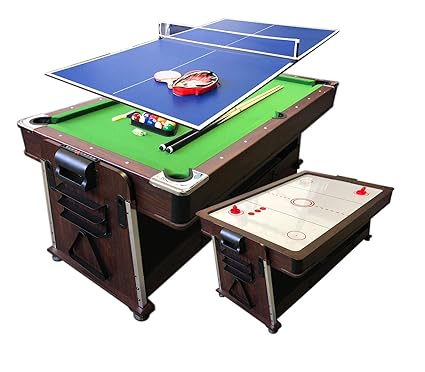 Simba Usa 4 In 1 7ft Green Pool Table Air Hockey Tennis Table Tennis Dinner Table