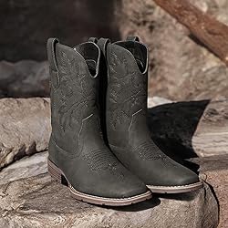 Lumeheel Cowboy Boots for Men - Western Square Toe