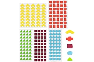 BLEWAY Bump Dots for Visually Impaired 200 Pcs Combo Pack(Yellow&Red&Blue&Purple&Green) - Low Vision Aids Braille Stickers Raised Tactile Dots for Elderly, Blind