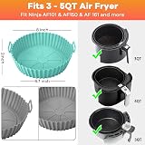 Yikki Air Fryer Silicone Liners 2 Pack 7.9in Fits 3.8L-5L Ninja COSORI view 3