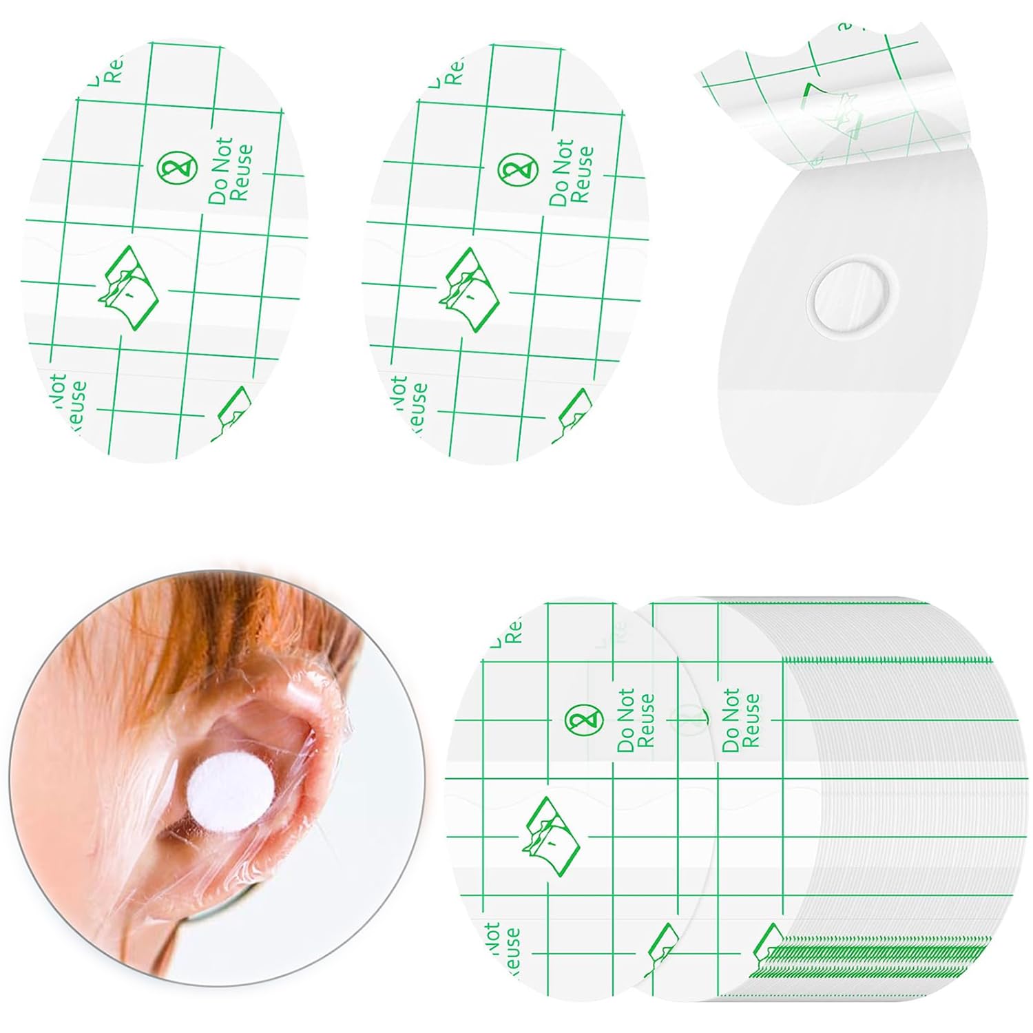 Photo 1 of 120PCS Disposable Waterproof Ear Stickers,Ear Covers for Swimming, Kids Ear Plugs for Swimming,Baby Ear Protectors for Shower with Soft Cotton,for Shower Surfing Snorkeling and Other Water Sports