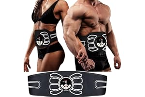 Ab Autapgen Waist Belt with Heated: Portable Fitness Workout Equipment for Men Woman Home Black