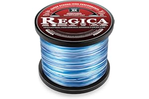 Regica Braided Fishing Line - Abrasion Resistant, Zero Stretch, Ultra-Thin Diameter, Super Strong - 4 Strand 8 Strand, 6lb-100lb, 150/300/500 Yards for Saltwater or Freshwater, Colored Braid Line