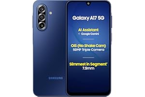SAMSUNG Galaxy A17 5G Double SIM | 128 Go, résistant aux éclaboussures | AMOLED 6,7" 90 Hz, triple caméra 50 MP | Débloqué en