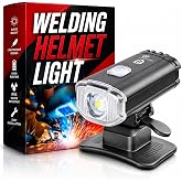 Rechargeable Welding Helmet Light LED - Hard Hat Light, Hardhat Headlamp | Flashlight with Mount for Firefighter Fire Helmet, Welding Hood and Hard Hat Accessories Attachment