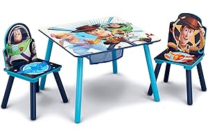 Delta Children Kids Table and Chair Set With Storage (2 Chairs Included) - Ideal for Arts & Crafts, Snack Time, Homeschooling, Homework & More, Disney/Pixar Toy Story 4