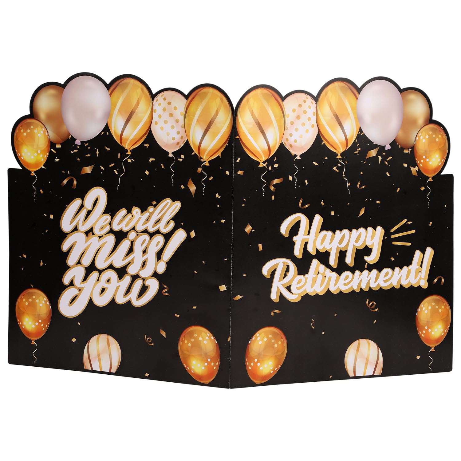 Large Farewell Greeting Card, 11x17.3 inch Big Happy Retirement Card Going Away Jumbo Goodbye Card from Group for Teacher Colleague, Coworkers, Family, Men Women Signing Giant Retired Party Gifts