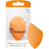 Real Techniques Miracle Complexion Sponge, Makeup Blending Sponge, For Liquid & Cream Foundation, Offers Light To Medium Cove