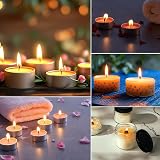 VARHHUXHA Candle Wicks 150Pcs 10/15/20cm Cotton Pre Waxed with Holders & view 7