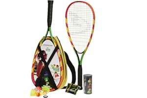 Speedminton S600 Set - Original Speed ​​Badminton/Crossminton Starter Set Including 2 Rackets, 3 Speeder, Speedlights, Bag