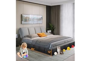 Hiflora 7 Pack Under Bed & Couch Blocker for Pets and Toys - 83" Length, 11.8" Height for One Side of Queen Bed | Includes Sticky Tape, Connectors & Zip Ties - Black