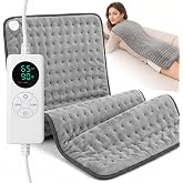 Hemvkin Large Electric Heating Pad for Back, 20"x40", Auto Shut Off, Gifts | XXL Washable Heating Pad for Period Cramps Shoulder Legs, 4 Timers 6 Heat Settings, Christmas Birthday Gift for Women Mom Dad