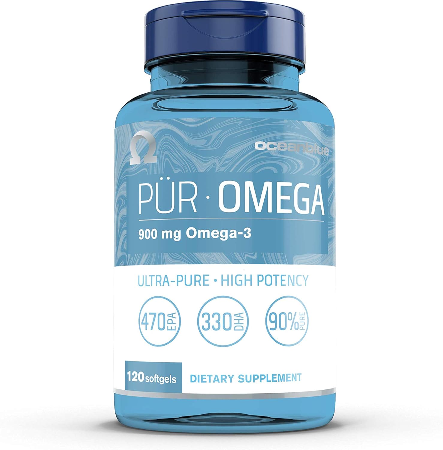 Oceanblue Omega 3, Ultra Pure Fish Oil, Supports Heart and