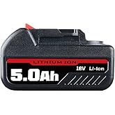 JKSOVIA 5.0Ah Battery Replacement for Milwaukee 18V Max Battery 48-11-1880 Lithium Compatible with 48-11-1810 48-11-1820 48-1