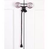 Kiscords Baby Safety Cabinet Locks for Knobs Child Safety Cabinet Latches for Home Safety Strap for Baby Proofing Cabinets Kitchen Door RV No Drill No Screw No Adhesive (Black)