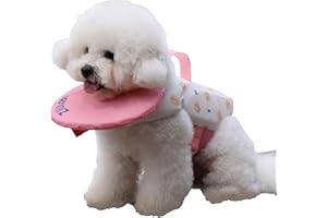 ARAKHAN WINIZ Dog Life Jacket - Pet Safety Vest with Removable Front Float & Rescue Handle - Adjustable High Buoyancy Aid Pet Supplies for Boating, Surfing, Swimming (Pink, Extra Small)