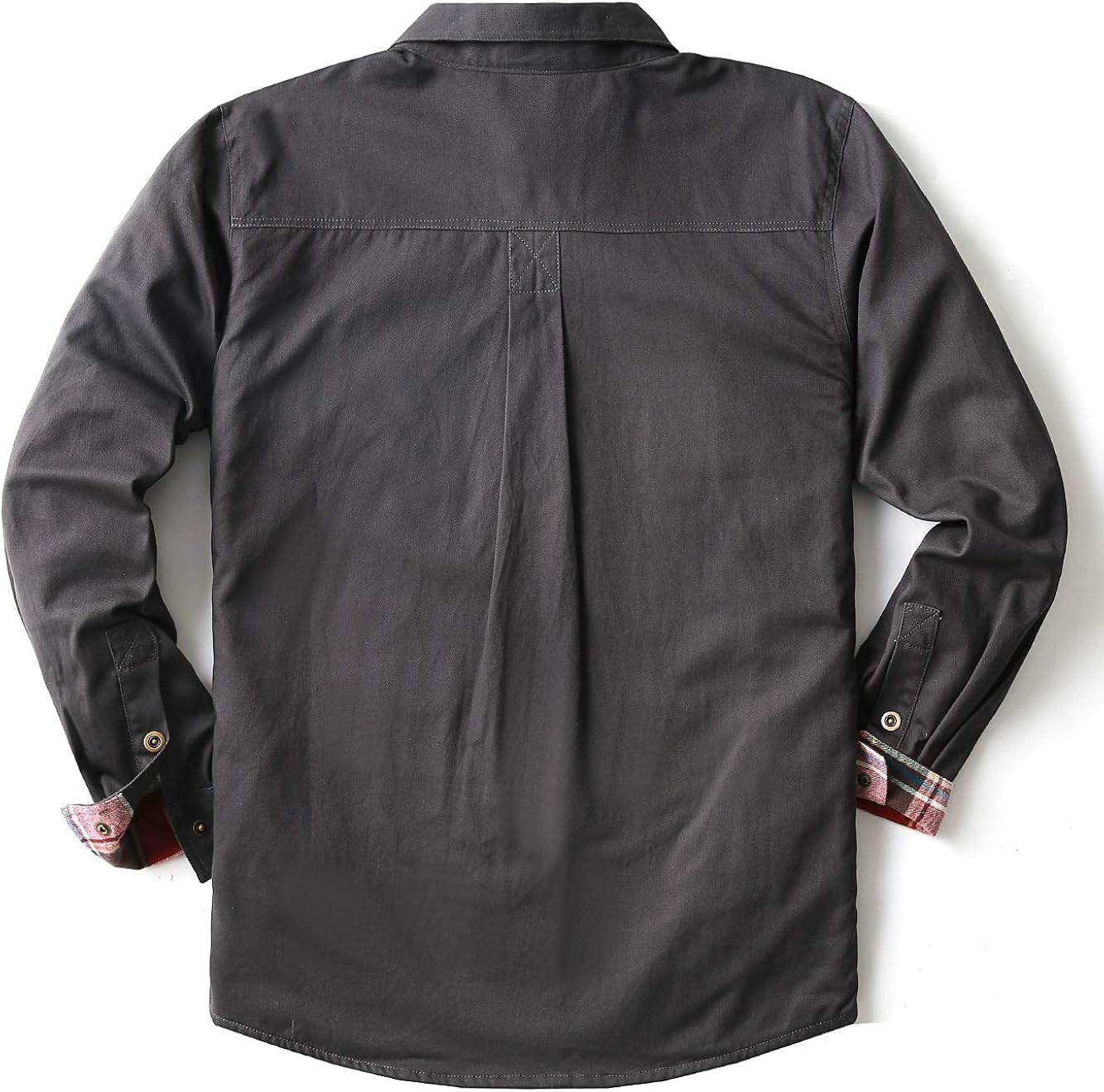 Men's Heavyweight Canvas Flannel Lined Shirt Jacket at  Men’s Clothing store