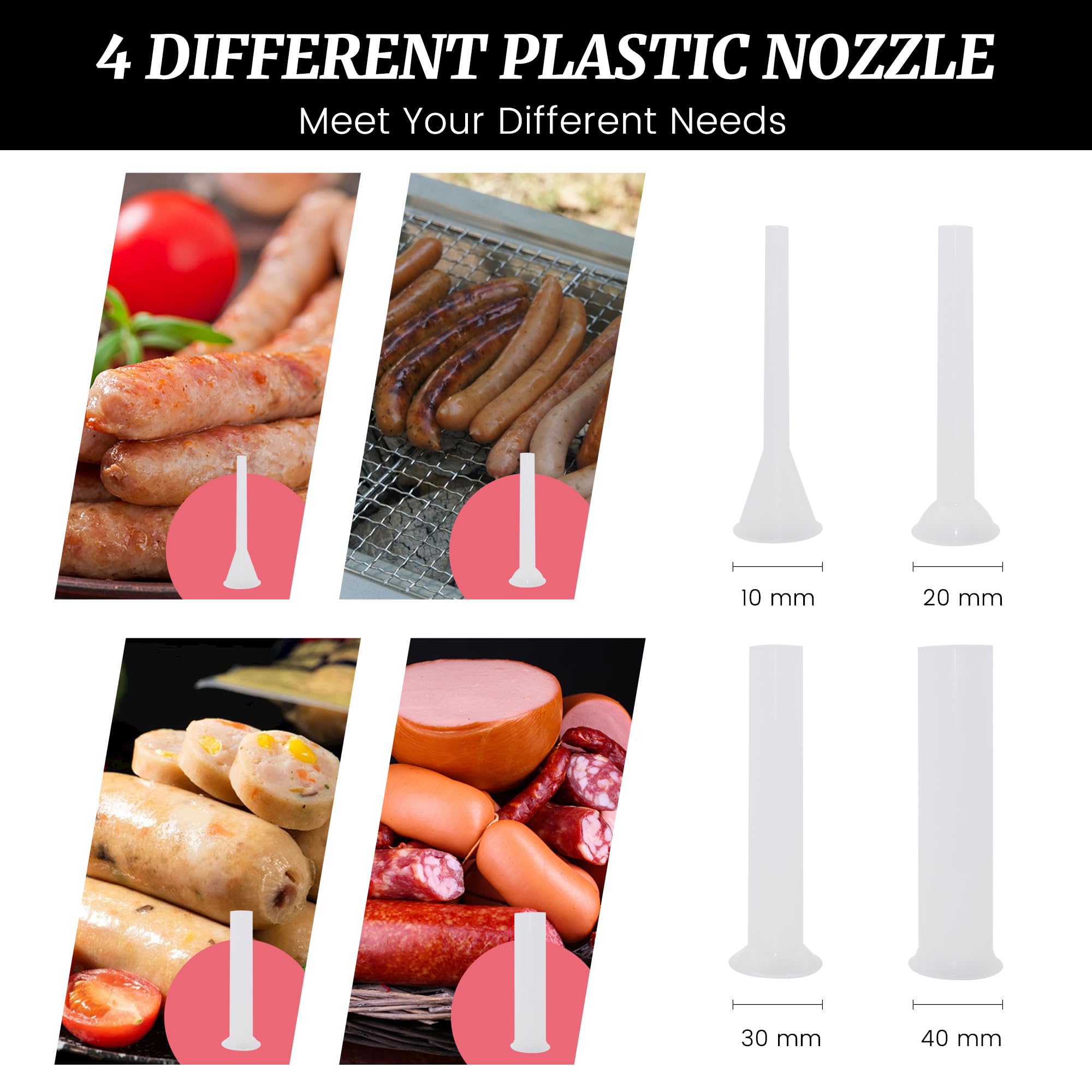 Hakka Sausage Stuffer and Vertical Sausage Maker (7Lb/3L)