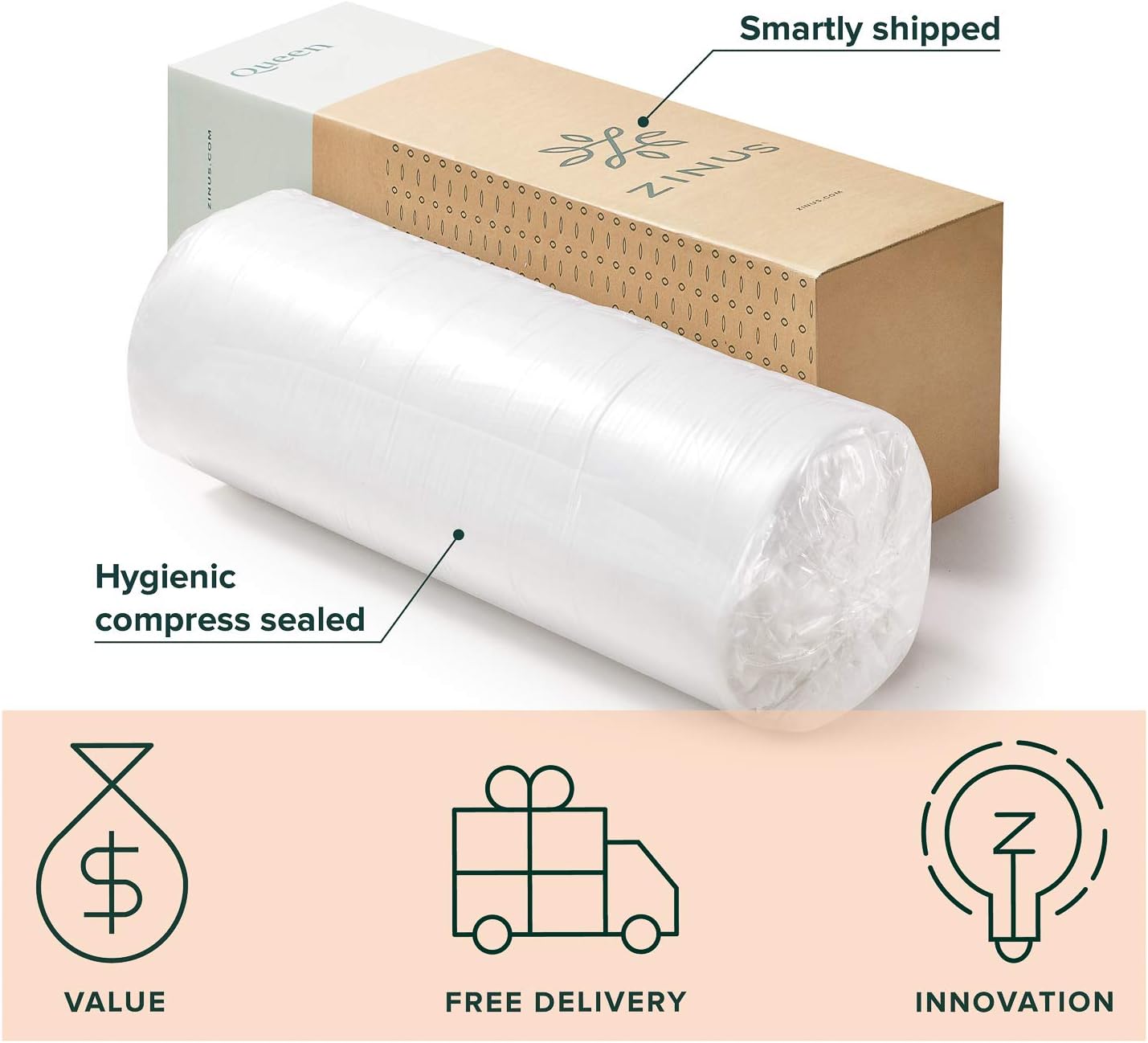 Zinus 8 Inch Gel-Infused Green Tea Memory Foam Mattress / Cooling Gel Foam / Pressure Relieving / CertiPUR-US Certified / Bed-in-a-Box, Twin: Furniture & Decor