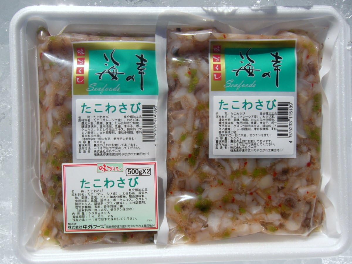 Amazon 中外 生いいだこの たこわさび 業務用 1個 500g 2 6合 中外フーズ 塩辛 珍味 通販