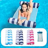 3/5/8 Pack Pool Hammock Upgrated Water Pool Floats, 4-in-1 XL (Hammock, Saddle, Lounge Chair, Drifter) Multi-Purpose Water Pool Float, Non-Stick PVC Material