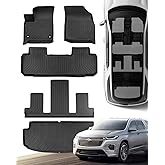 CreekT for Chevy Traverse Floor Mats 2026 2025 2024 2023 2022 2021 2020 2019 2018, ONLY 7 Seater for Chevrolet Traverse All Weather Cargo Liner Trunk Mats Bucket Seats, 2018-2026 Accessories