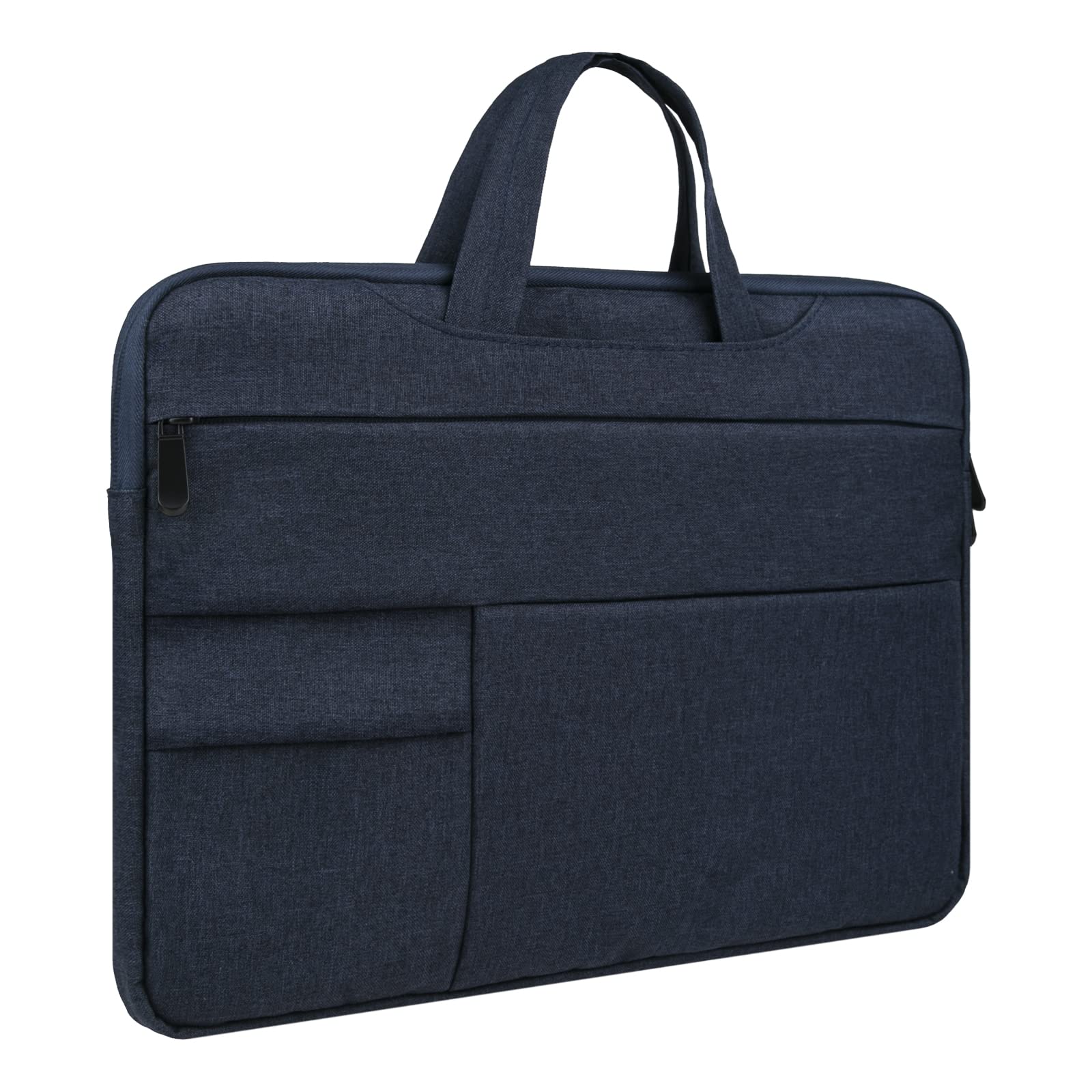 RAINYEAR 13 Inch Laptop Case Sleeve Compatible MacBook 13.6 A2681 M2 M1 13.3 Air Pro A2338 A2337, 13.3" Notebook Computer Chromebook Briefcase with Hidden Handle Multiple Pocket Carrying Bag,Navy Blue — image 1