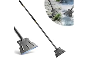 59" Floor Scraper,Ice Chipper,Heavy-Duty Flat Shovel,Garden Cleaning Shovel,Steel Long-Handled Ice Scraper for Driveway,Garde