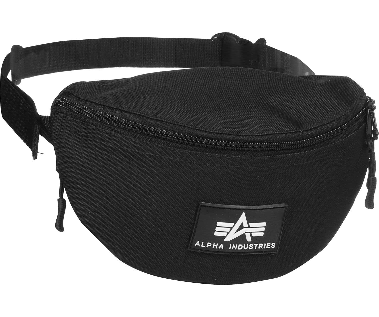 Alpha Industries Unisex Rubber Print Waist Bag, Black, One Size