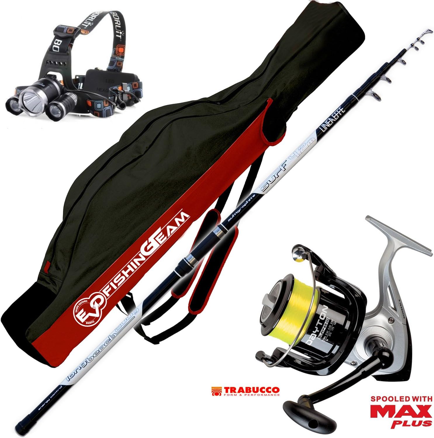 Kit 420 Long Cast Reel Trabucco 6500 Sheathed Light Fishing Rod Surfcasting