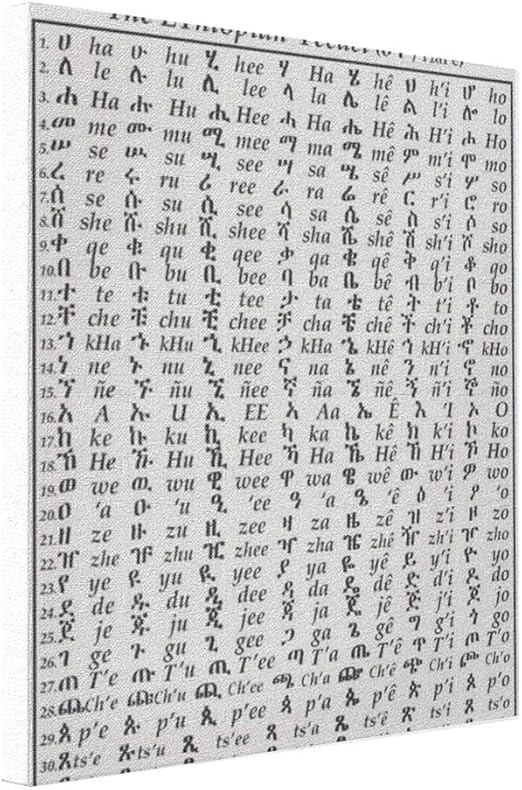 Ai Vion Printed Canvas Ethiopian World Federation Amharic