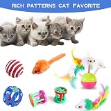 Wefine 20 Pcs Cat Toys Indoor Collapsible Tunnel Interactive Feather Wand Balls view 3