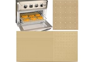 WMKGG 200 PCS Unbleached Air Fryer Parchment Paper, 11 x 9 inch Perforated Rectangular Air Fryer Toaster Oven Disposable Line